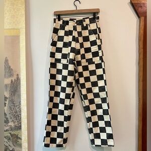304 Service Fatigue Pants - Black Checkerboard P&Co